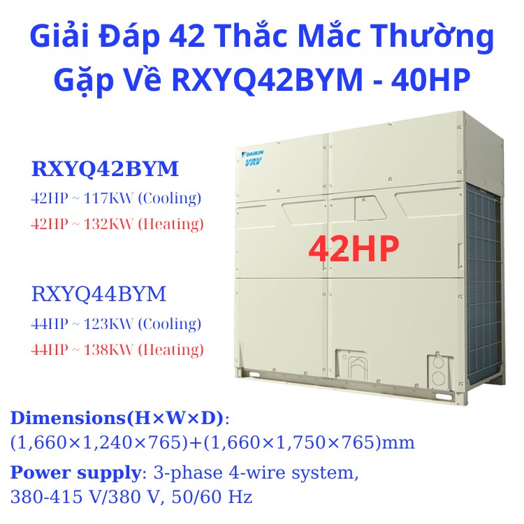 42 Thắc Mắc Thường Gặp Về RXYQ42BYM - 40HP
